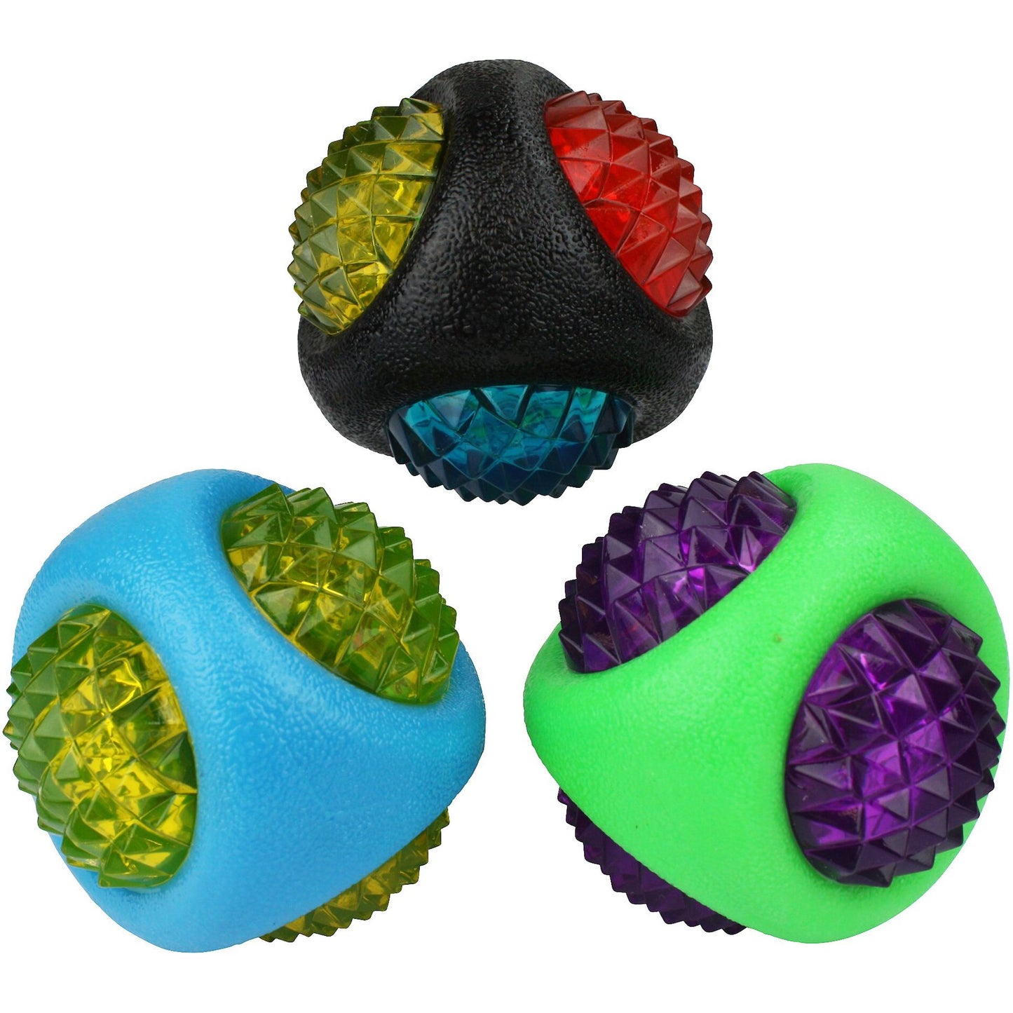 Imac TPR LED Diamond Ball Dog Toy – 7.7cm, 4-Color Light
