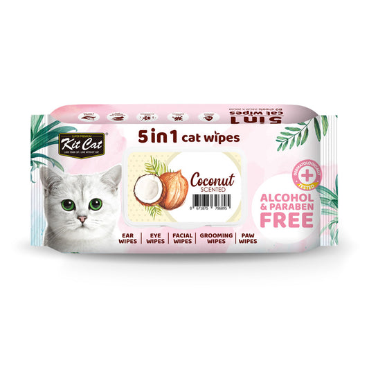 Kit Cat 5-in-1 Cat Wipes ‚Coconut Scented