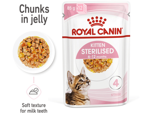 Feline Health Nutrition Kitten Sterilised Jelly (Wet Food - Pouches)