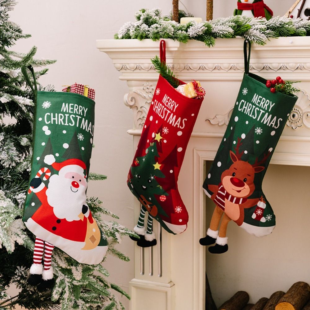 Duvo+ Xmas Plush Santa Claus Sock Multicolour 30X17.5X6Cm