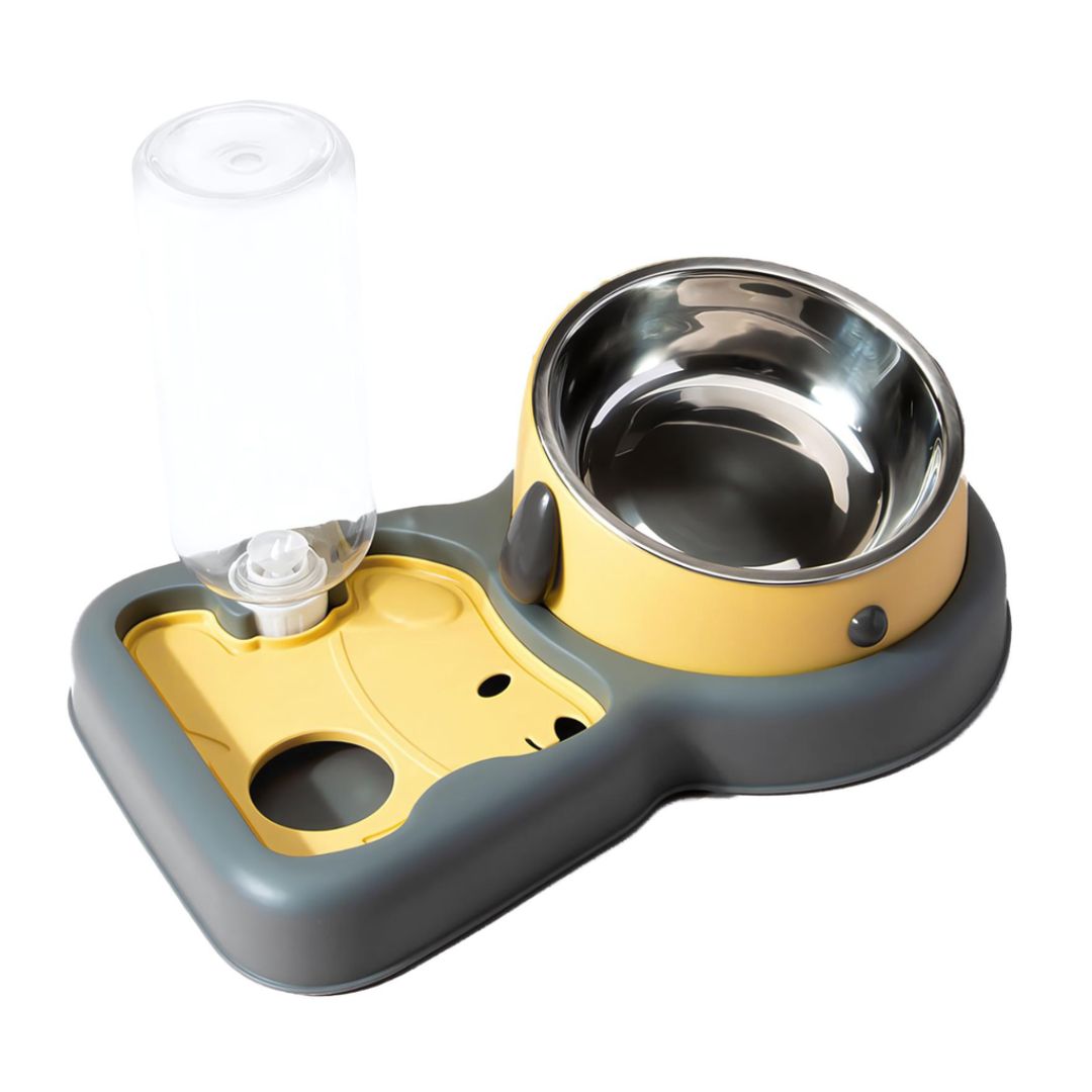Pado Magic Water Dispenser With Bowl - Yellow 19x10.5x31cm