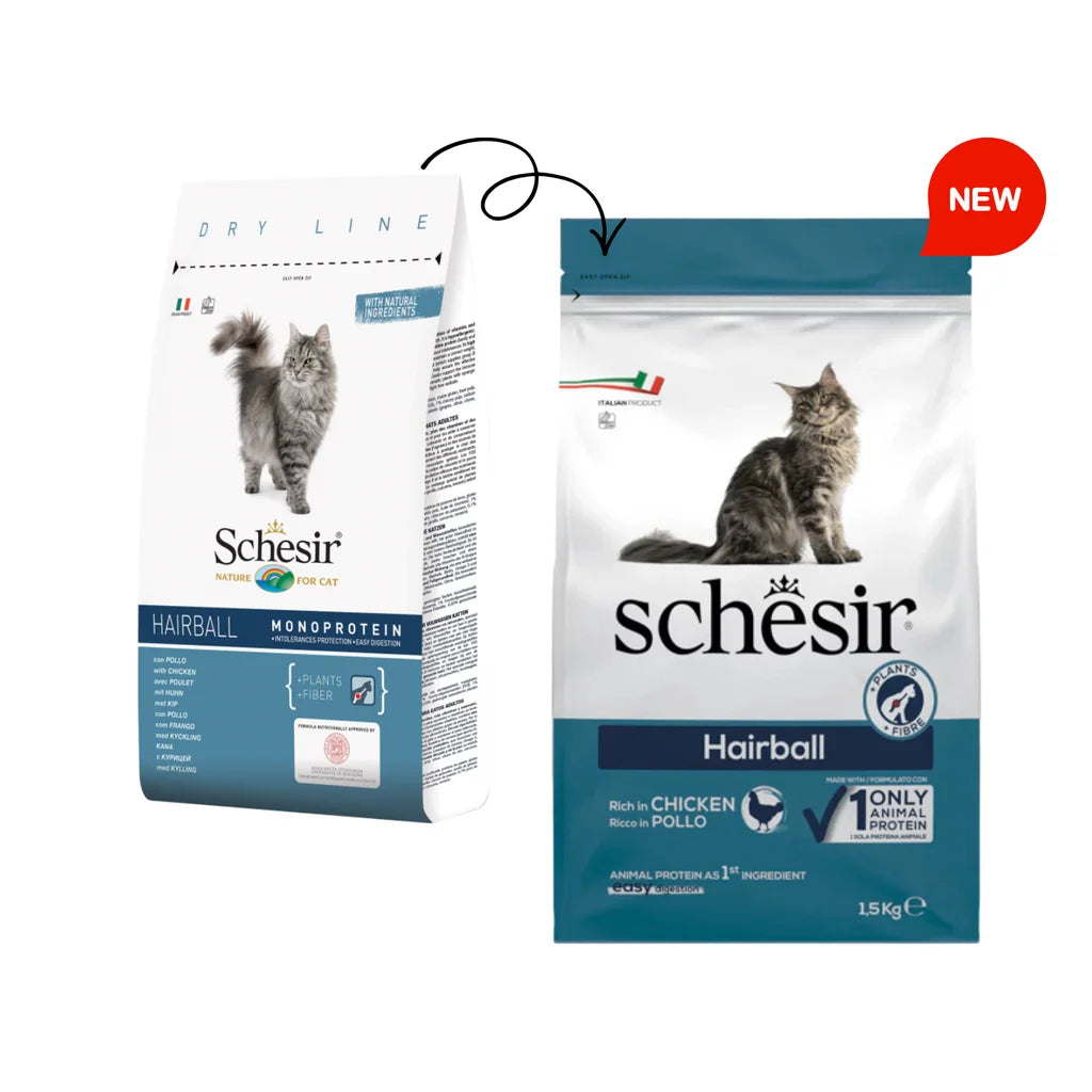 Schesir Cat Dry Food Hairball With Chicken - 1.5kg