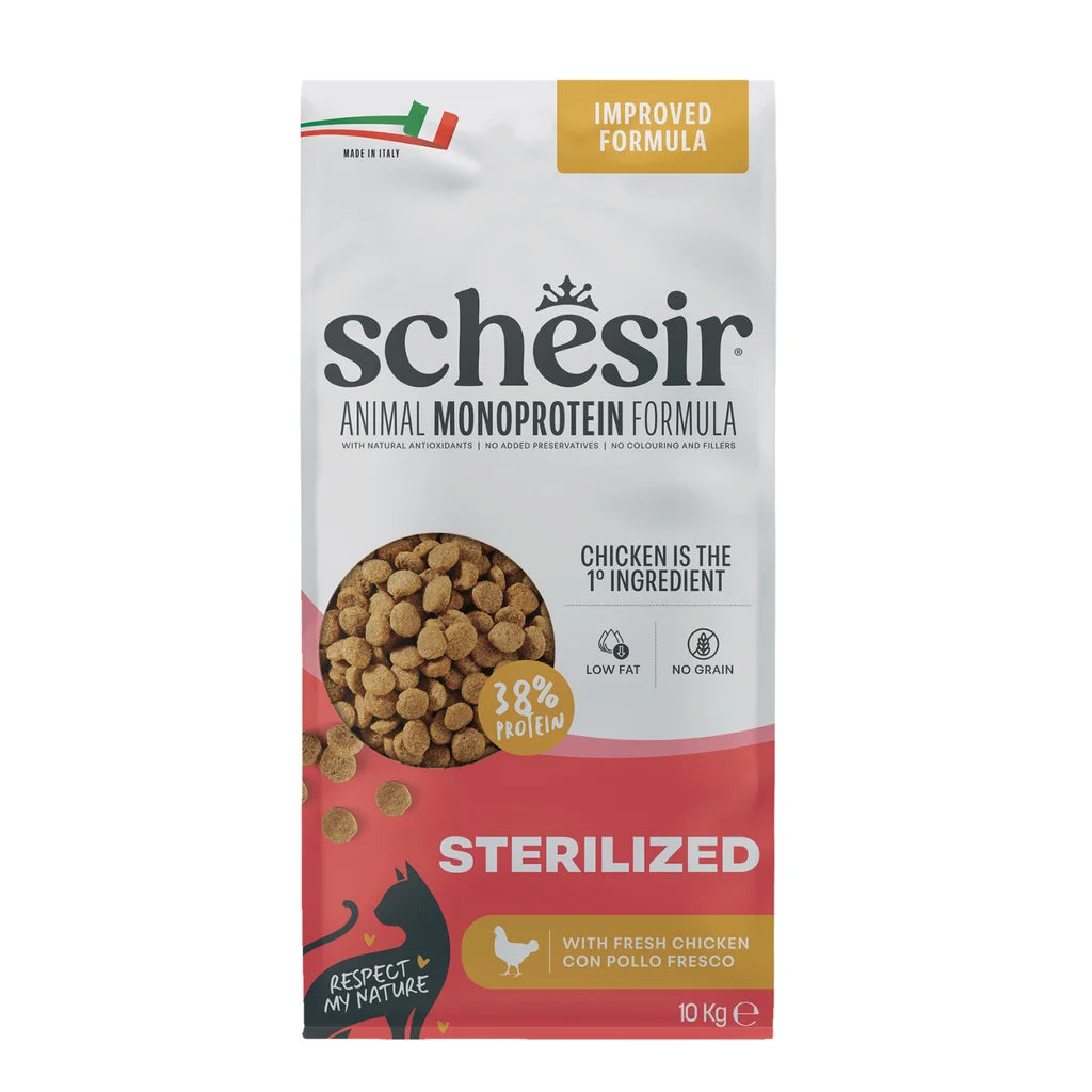 Schesir Monoprotein Sterilized Adult Dry Cat Food Fresh Chicken - 10kg