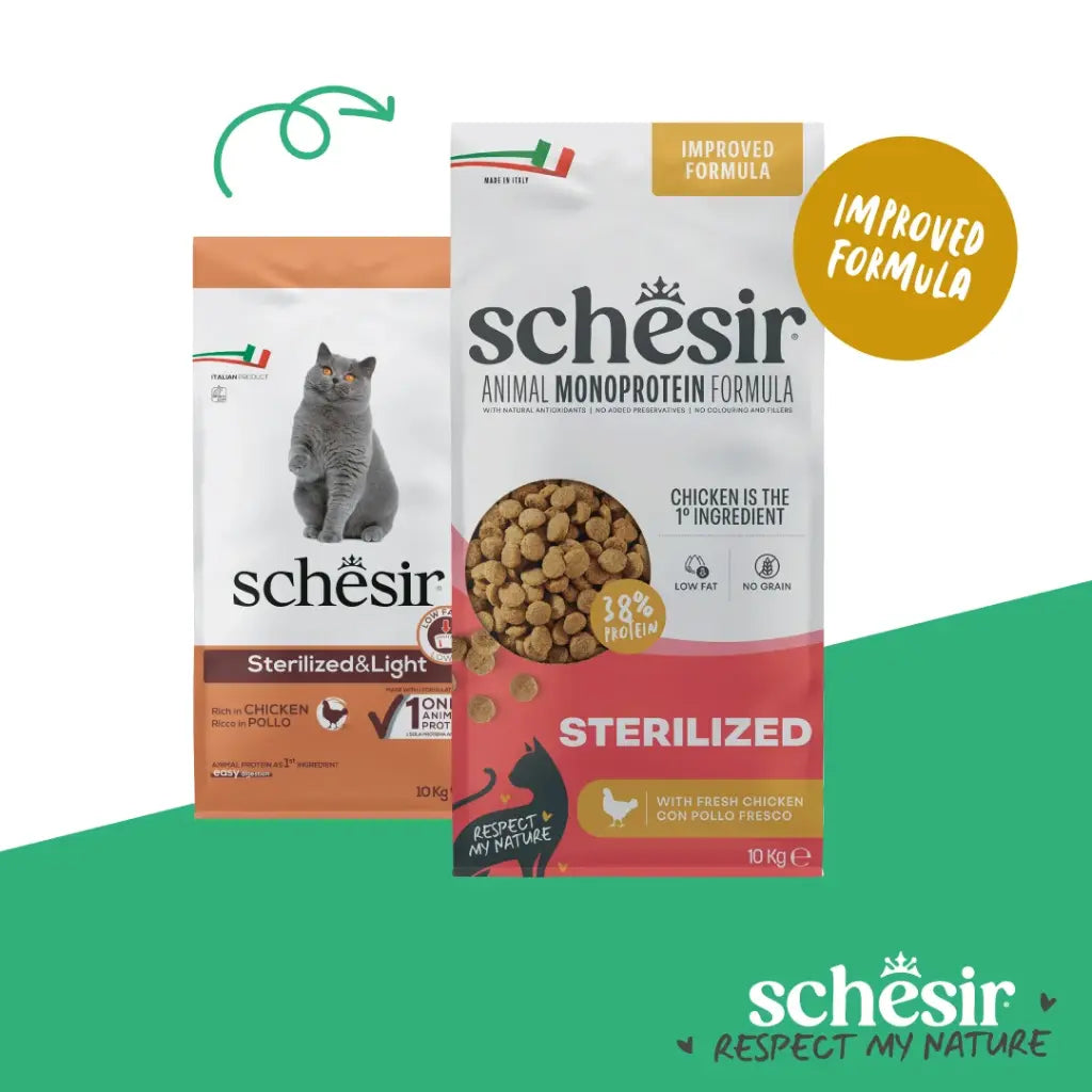 Schesir Monoprotein Sterilized Adult Dry Cat Food Fresh Chicken - 10kg