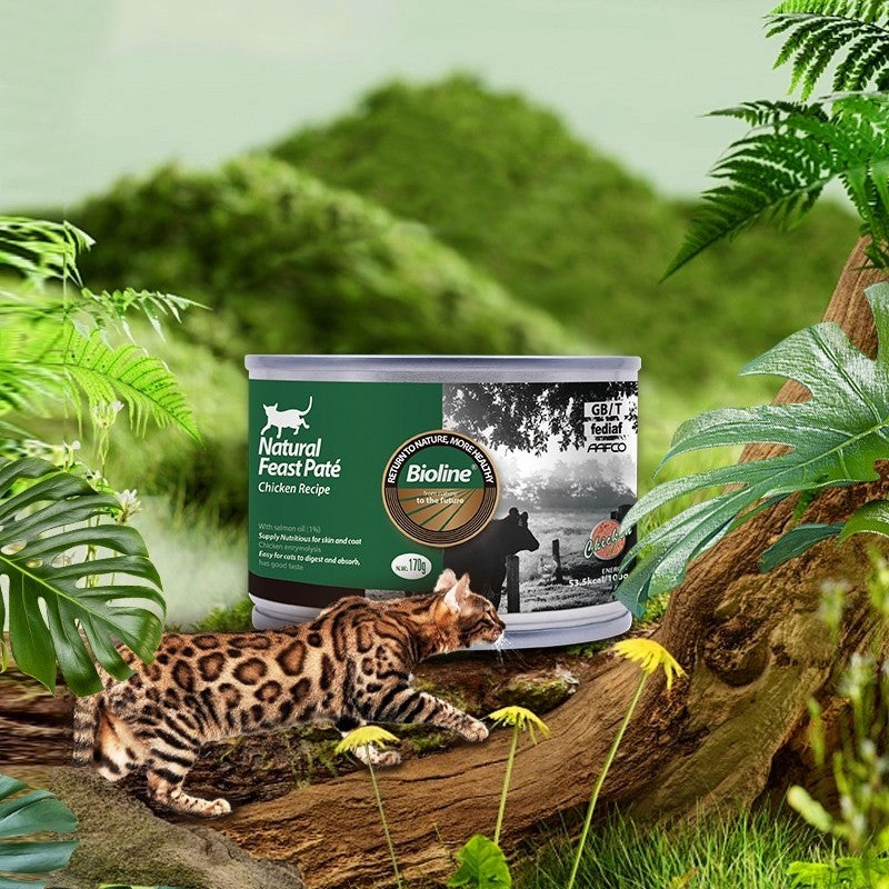 Bioline Natural Feast Pate Chicken Recipe 170g Delicious Cat Pate