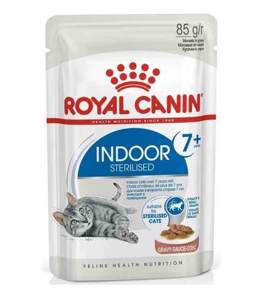 Royal Canin Feline Health Nutrition Indoor Gravy 7+ (WET FOOD )