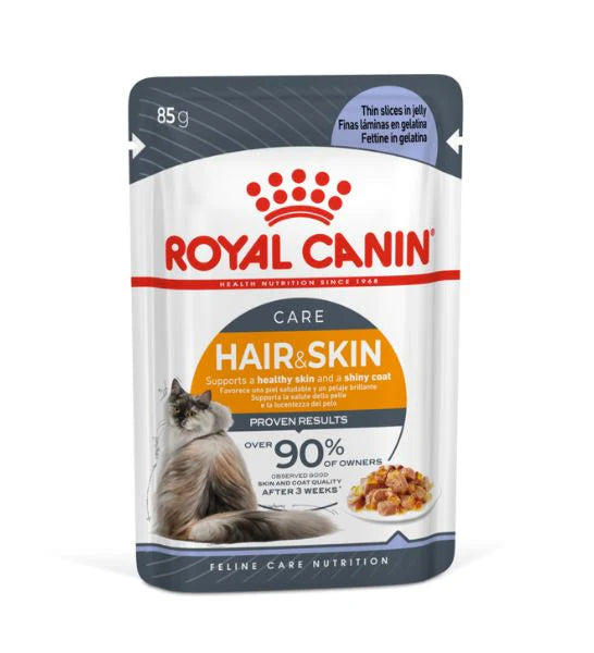 Royal Canin Feline Care Nutrition Hair & Skin Jelly (WET FOOD - Pouches 85g)