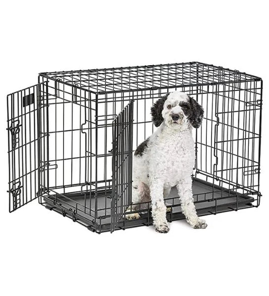 Pado Double Door Dog Crate with Mesh Floor, 107.5x70.5x77.5cm